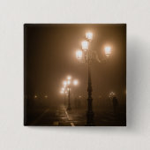 Foggy Piazza San Marco, Venetië Vierkante Button 5,1 Cm (Voorkant)