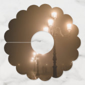 Foggy Piazza San Marco, Venetië Wijnglaslabel (Voorkant)