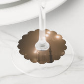 Foggy Piazza San Marco, Venetië Wijnglaslabel (Dichtbij)