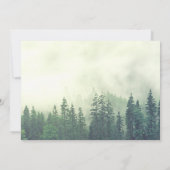 Foggy Pines Rustic Waterverf Happiest Feestdagen Feestdagenkaart (Achterkant)