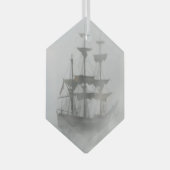 Foggy Pirate Ship Sailor Ocean Zee Glas Ornament (Voorkant Rechts)