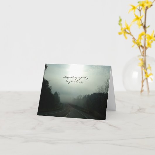 Foggy Road Sympathy Card Kaart (Gele Bloem)