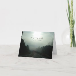 Foggy Road Sympathy Card Kaart