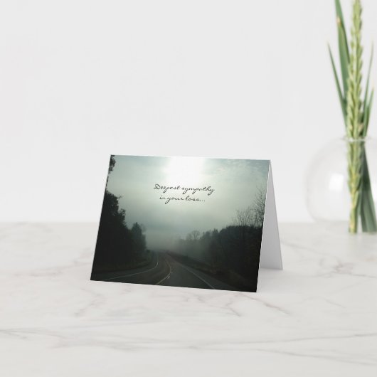 Foggy Road Sympathy Card Kaart (Voorkant)