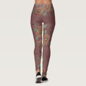 Foggy Roos Bloemen Leggings (Achterkant)