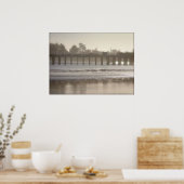 Foggy Santa Cruz wharf Poster (Keuken)