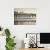 Foggy Santa Cruz wharf Poster (Thuiskantoor)