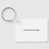 Foggy Scarborough Beach Sleutelhanger (Achterkant)