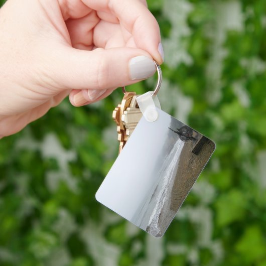 Foggy Scarborough Beach Sleutelhanger (Hand)