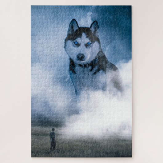 Foggy Spirit Husky | Modern Fantasy Legpuzzel (Verticaal)