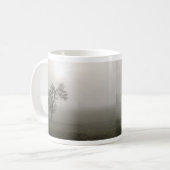 Foggy Starburst Tree Landscape Coffee Mok (Voorkant links)