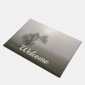 Foggy Starburst Tree Landscape Welcome Doormat Deurmat (Schuin)