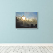 Foggy Sunrise Canvas Afdruk (Insitu (Houten vloer))
