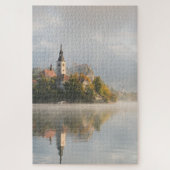 Foggy sunrise Lake Bled Legpuzzel (Verticaal)