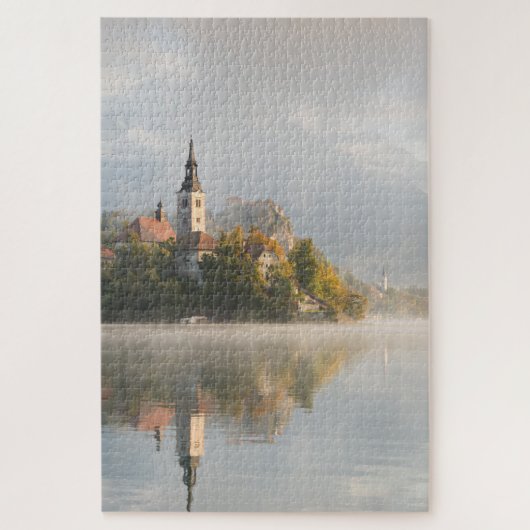 Foggy sunrise Lake Bled Legpuzzel (Verticaal)