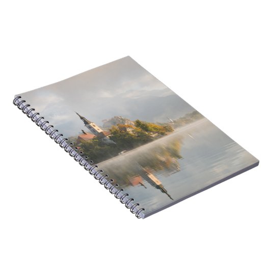 Foggy sunrise Lake Bled notebook Notitieboek (Rechterzijde)