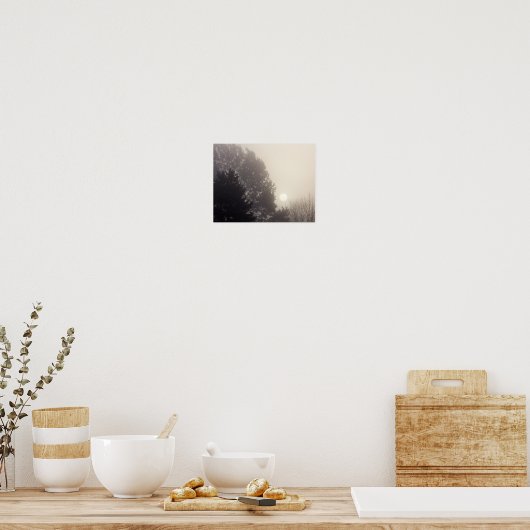 Foggy Sunrise Poster (Keuken)