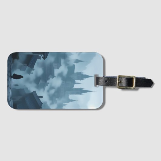 Foggy town bagagelabel (Voorkant (horizontaal))