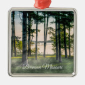 Foggy Trees at Table Rock Metalen Ornament (Voorkant)