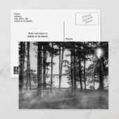 Foggy Trees bij Table Rock Grayscale Briefkaart (Voorkant / Achterkant)