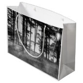 Foggy Trees bij Table Rock Grayscale Groot Cadeauzakje (Achterkant Gekanteld)