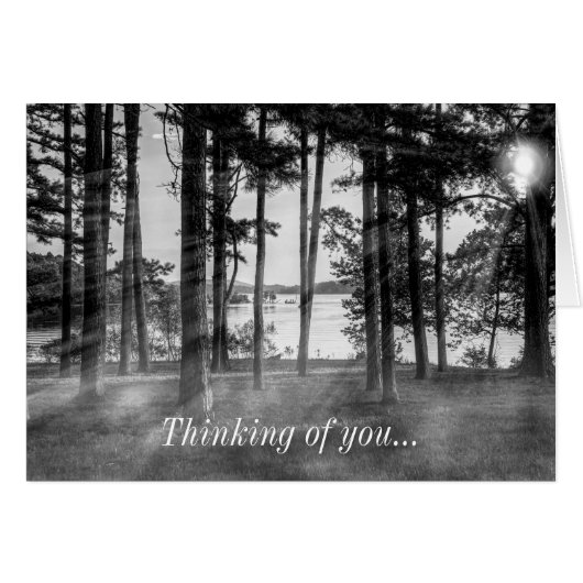 Foggy Trees Table Rock Grayscale Thinking of you (Voorkant Horizontaal)