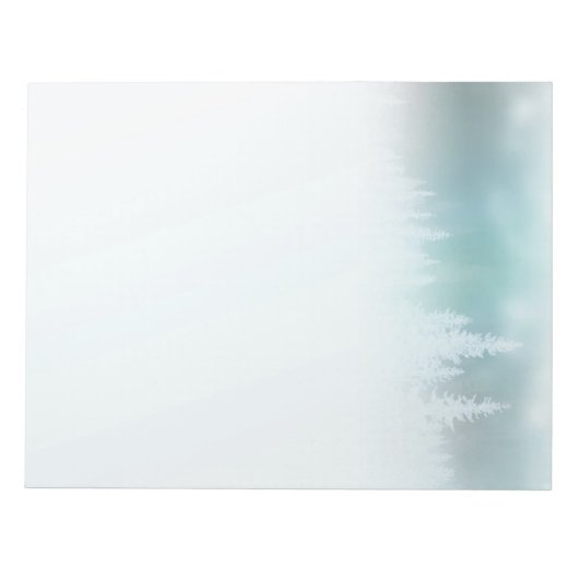 Foggy Treetops Notitieblok (Teals) (Voorkant)