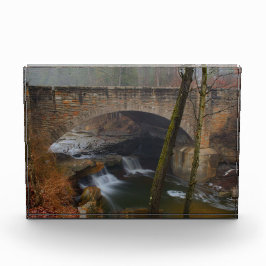 Foggy Waterfall Bridge Fotoblokken