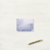 Foggy Winter Day bij de rivier Post-it® Notes (Op bureau)