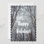 Foggy Winter Forest Feestdagenkaart (Voorkant)
