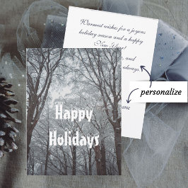 Foggy Winter Forest Feestdagenkaart