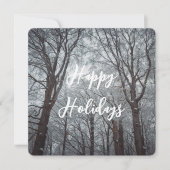 Foggy Winter Forest Feestdagenkaart (Voorkant)