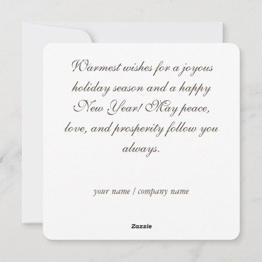 Foggy Winter Forest Feestdagenkaart (Achterkant)