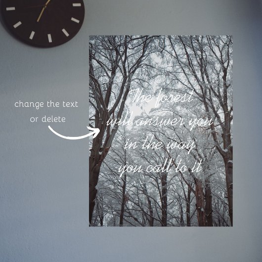 Foggy Winter Forest Poster