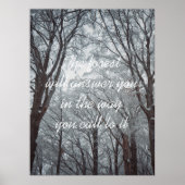 Foggy Winter Forest Poster (Voorkant)