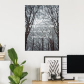 Foggy Winter Forest Poster (Thuiskantoor)