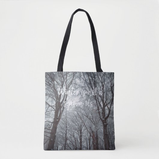 Foggy Winter Forest Tote Bag (Voorkant)