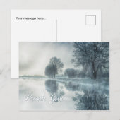 Foggy Winter Scene of a Lake, met bomen en Sky Briefkaart (Voorkant / Achterkant)