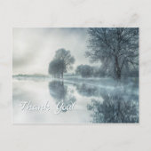 Foggy Winter Scene of a Lake, met bomen en Sky Briefkaart (Voorkant)