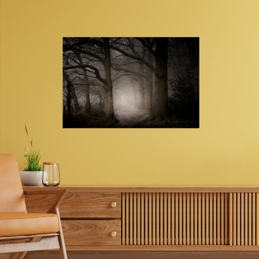 Foggy Woodland Rushmere Country Park (0813) Poster (Woonkamer 2)