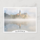 Foggy-zonsopgang bij Lake Bled Briefkaart (Voorkant)