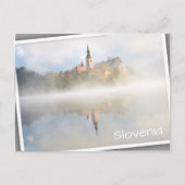 Foggy-zonsopgang bij Lake Bled Briefkaart (Voorkant)