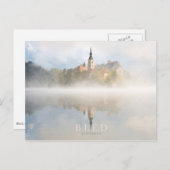 Foggy-zonsopgang bij Lake Bled Briefkaart (Voorkant / Achterkant)