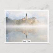 Foggy-zonsopgang bij Lake Bled Briefkaart (Voorkant)