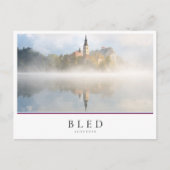 Foggy-zonsopgang bij Lake Bled Briefkaart (Voorkant)