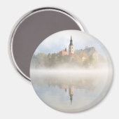 Foggy-zonsopgang bij Lake Bled Magneet (Voorkant / Achterkant)