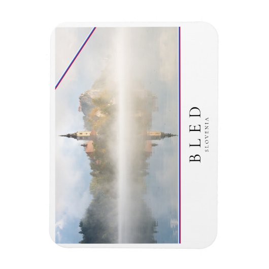 Foggy-zonsopgang bij Lake Bled Magneet (Verticaal)