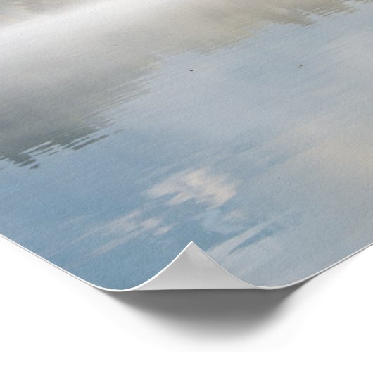 Foggy-zonsopgang bij Lake Bled Poster (Hoek)