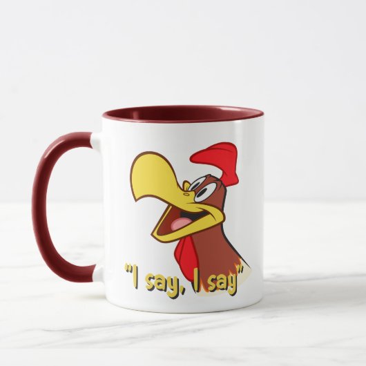 Foghorn die omhoog kijkt mok (Links)