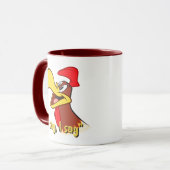 Foghorn die omhoog kijkt mok (Voorkant links)